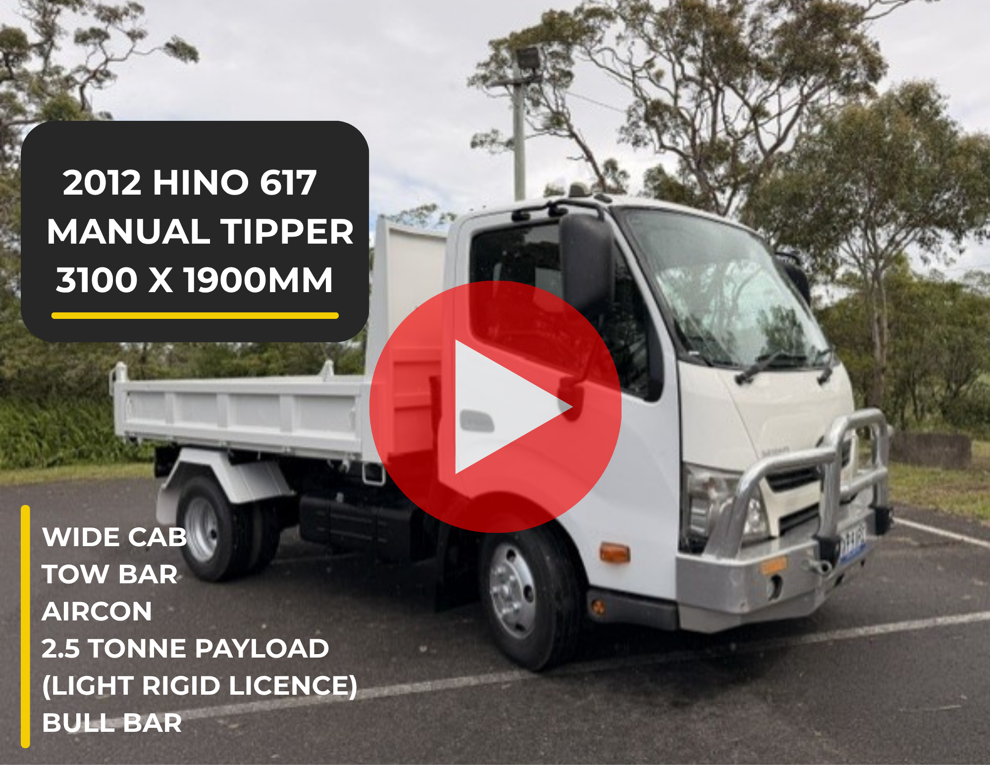 2012 HINO 617 MANUAL TIPPER WIDE image 5